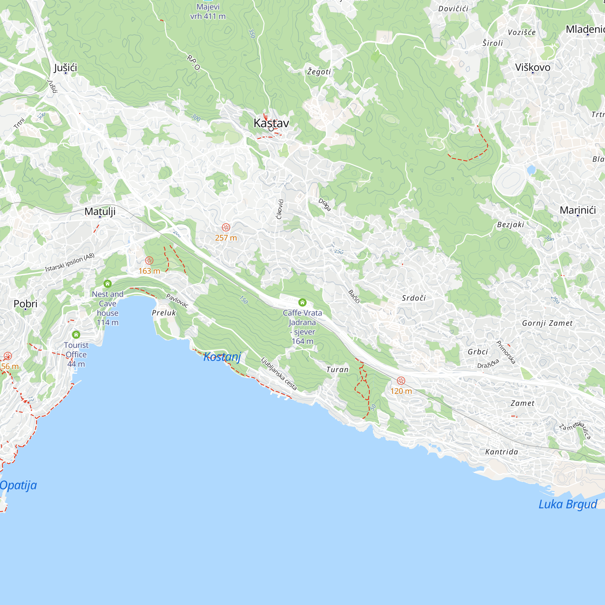 Caffe Vrata Jadrana - sjever map