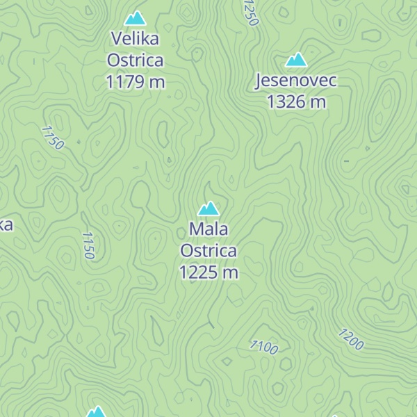 Map of Mala Ostrica