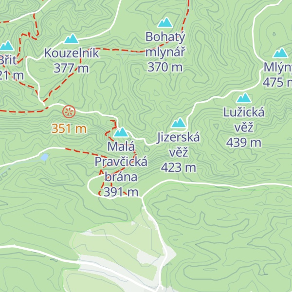 Map of Strážce údolí