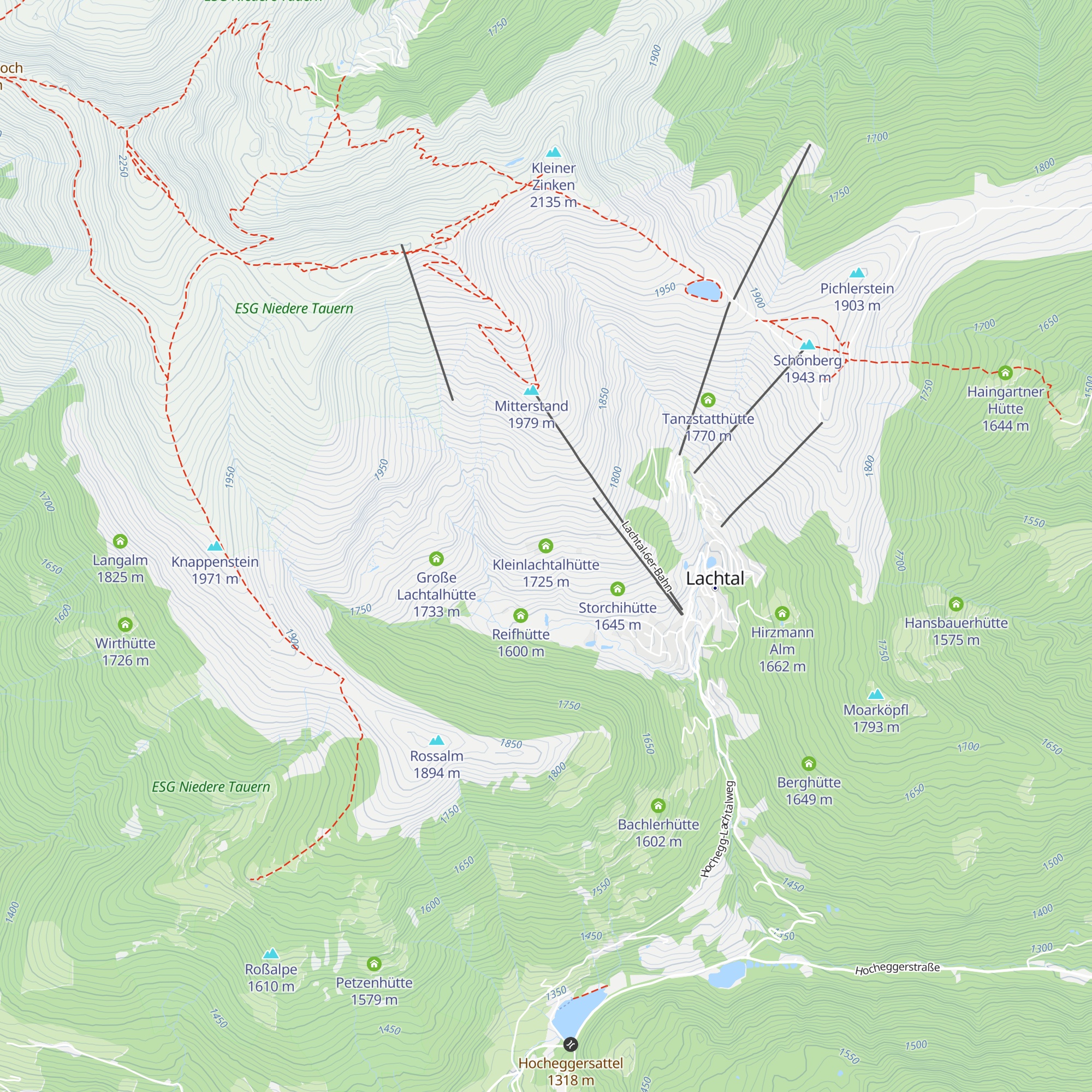 Kleinlachtalhütte map