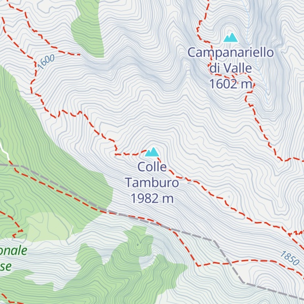 Map of Colle Tamburo