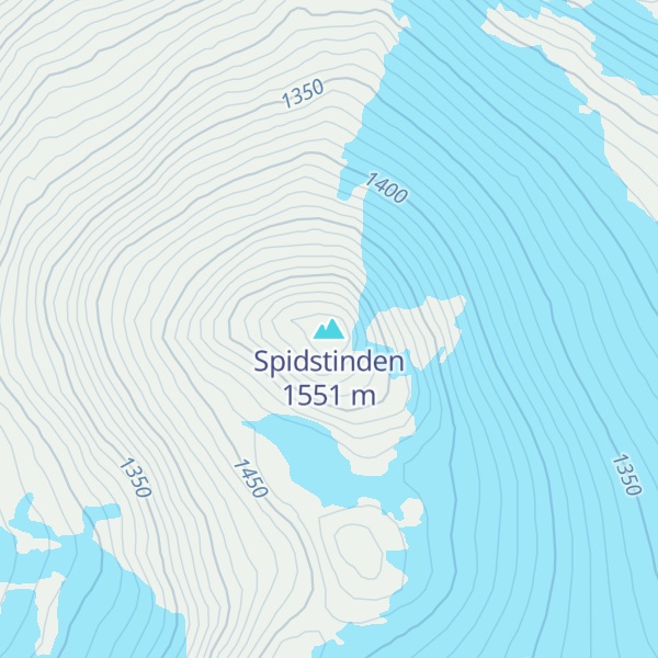 Map of Spidstinden