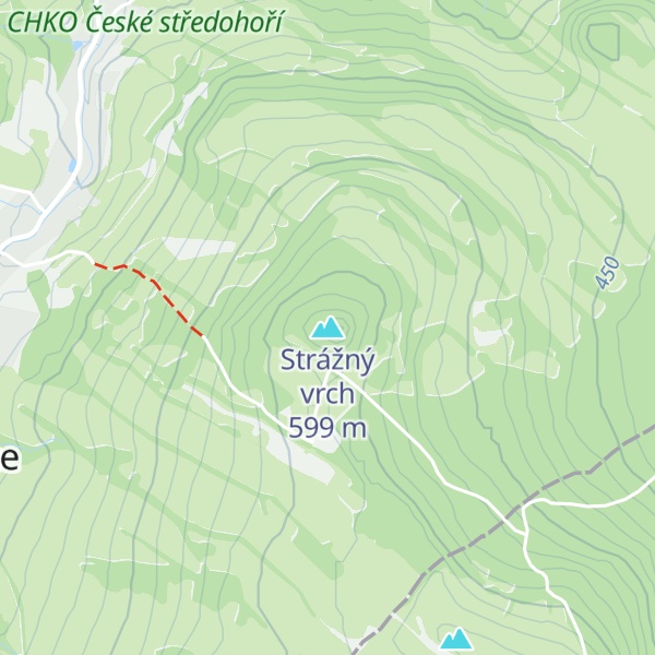 Map of Strážný vrch