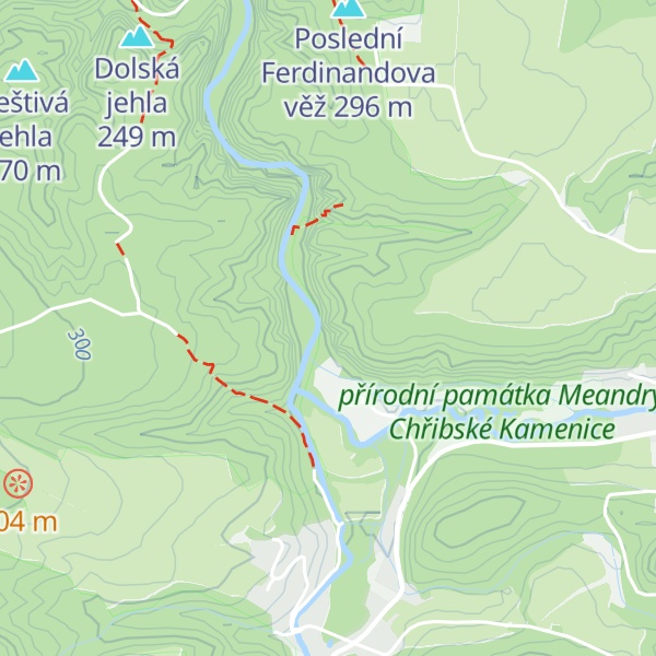 Map of Kamenická jehla