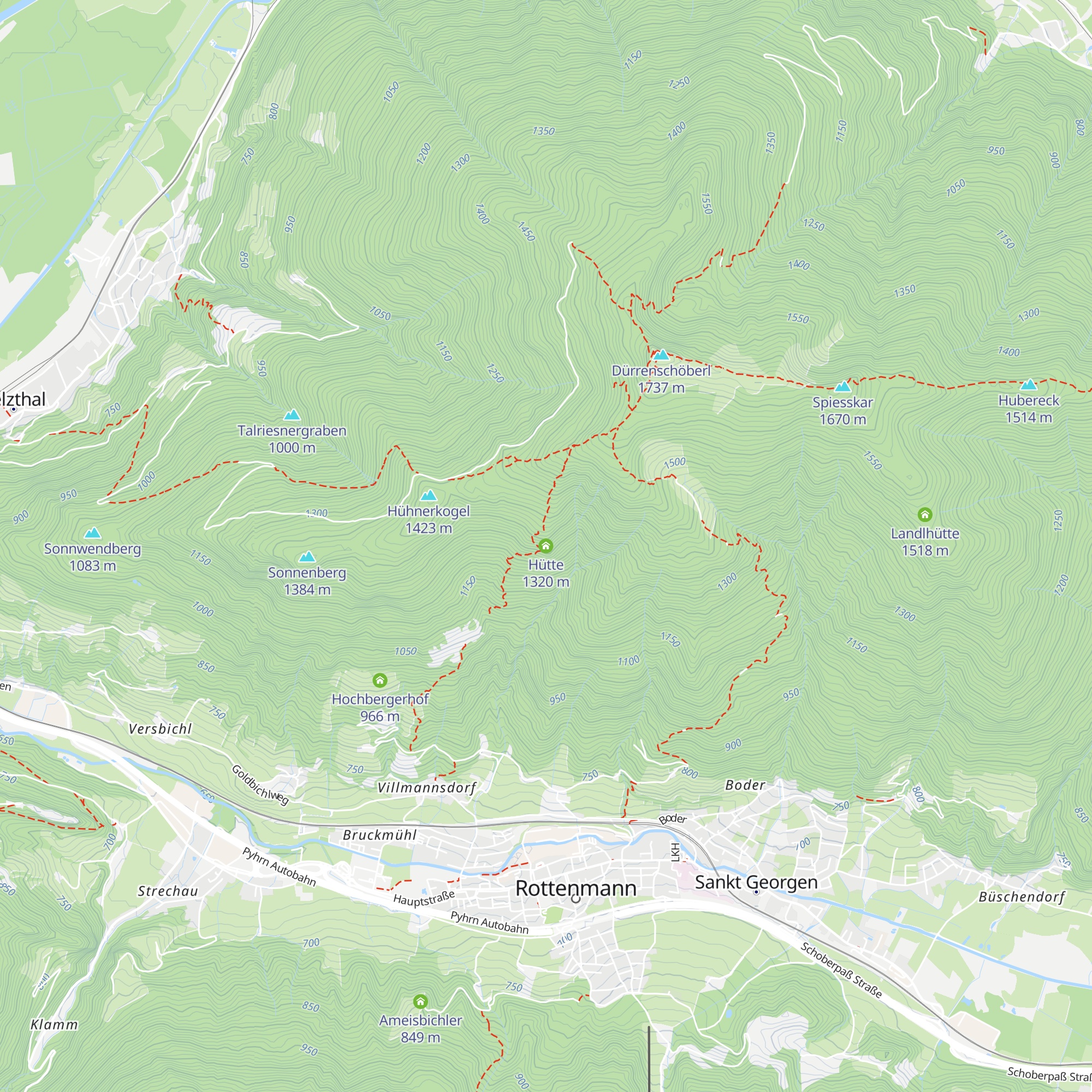 Hütte map