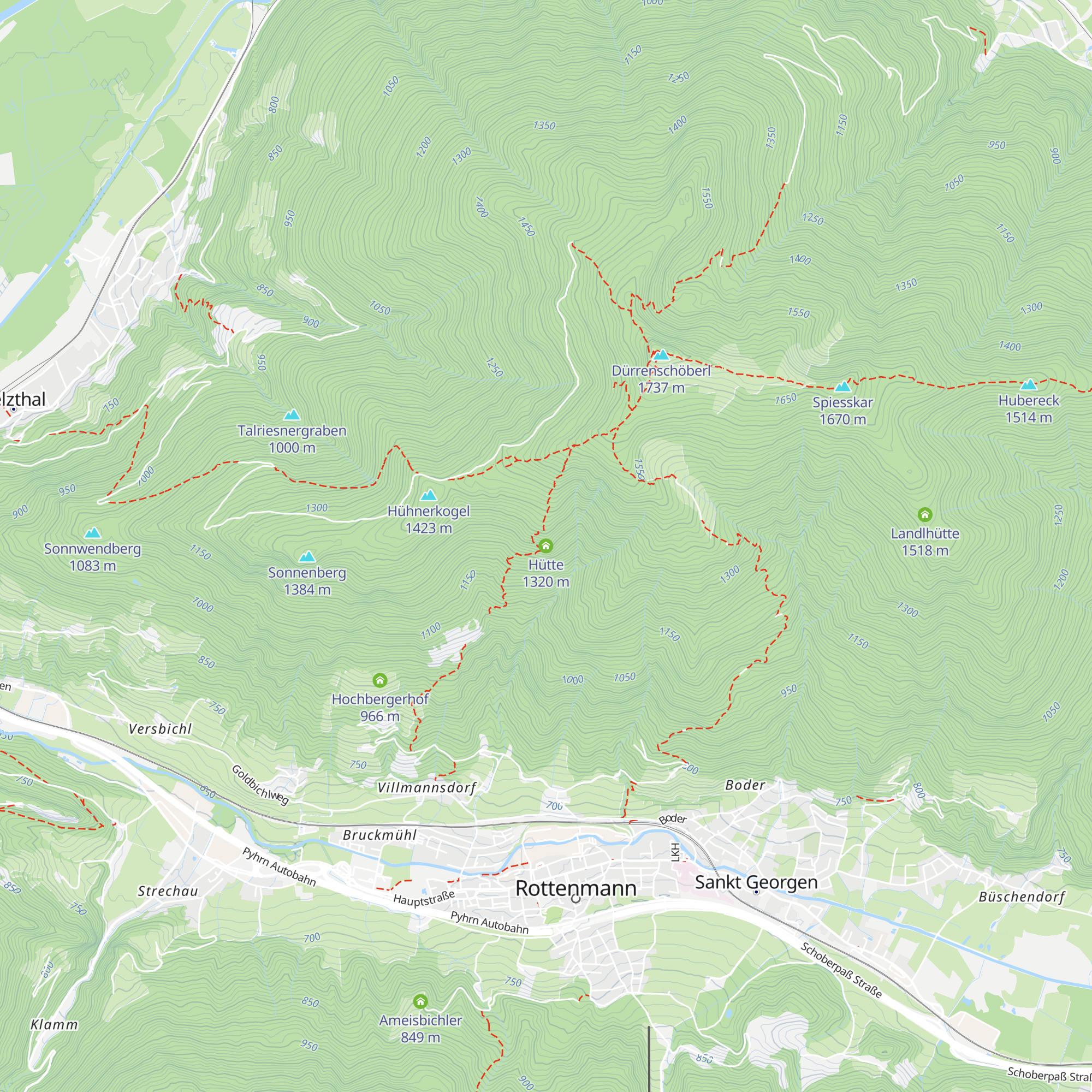 Hütte map