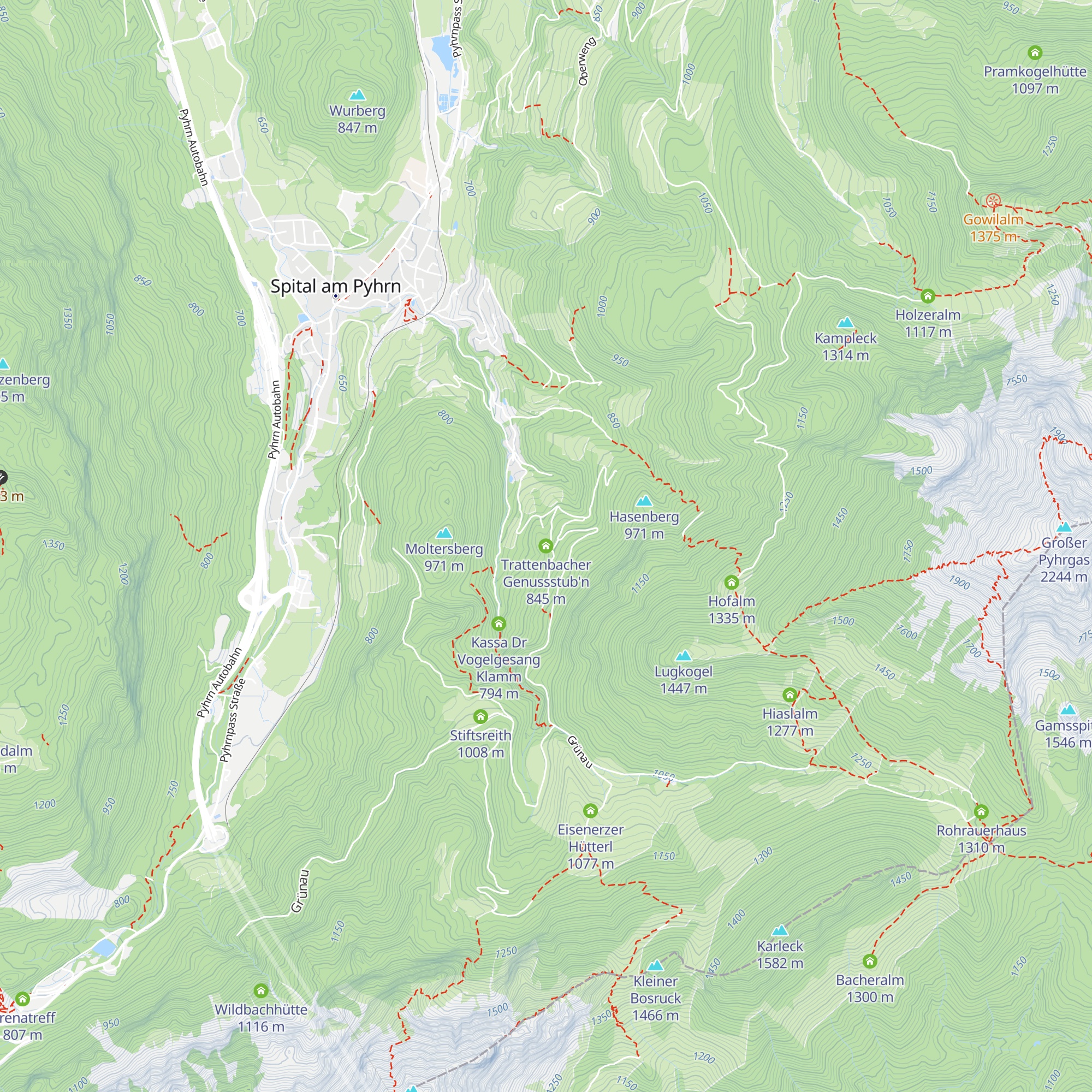 Trattenbacher Genussstub'n map
