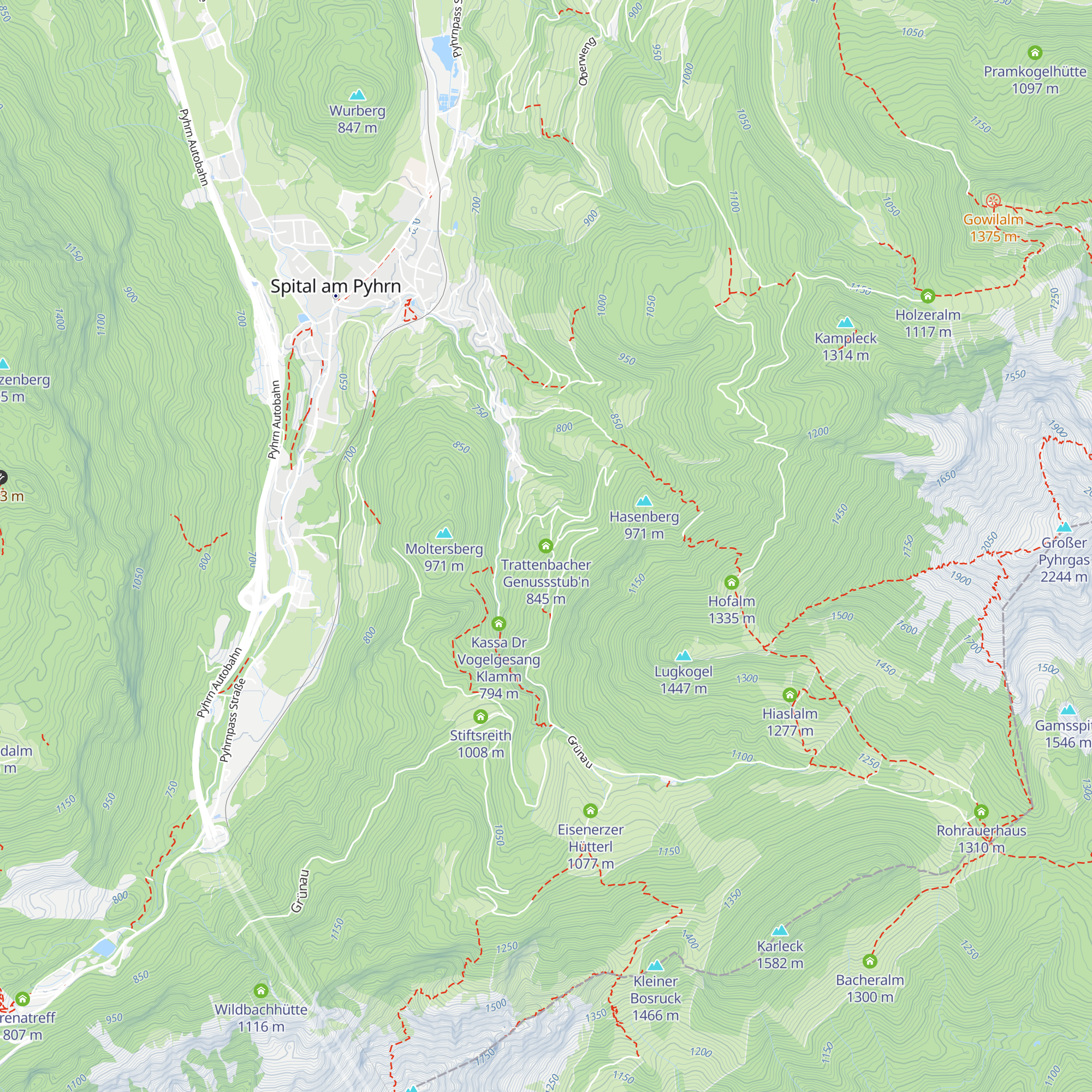 Trattenbacher Genussstub'n map