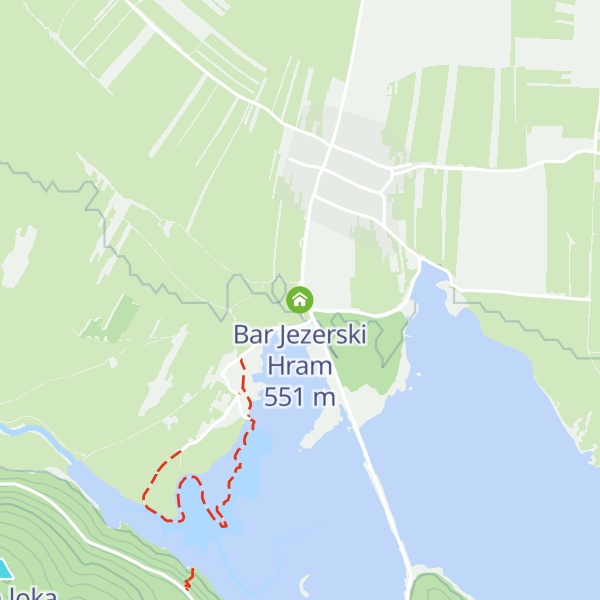 Map of Bar Jezerski Hram