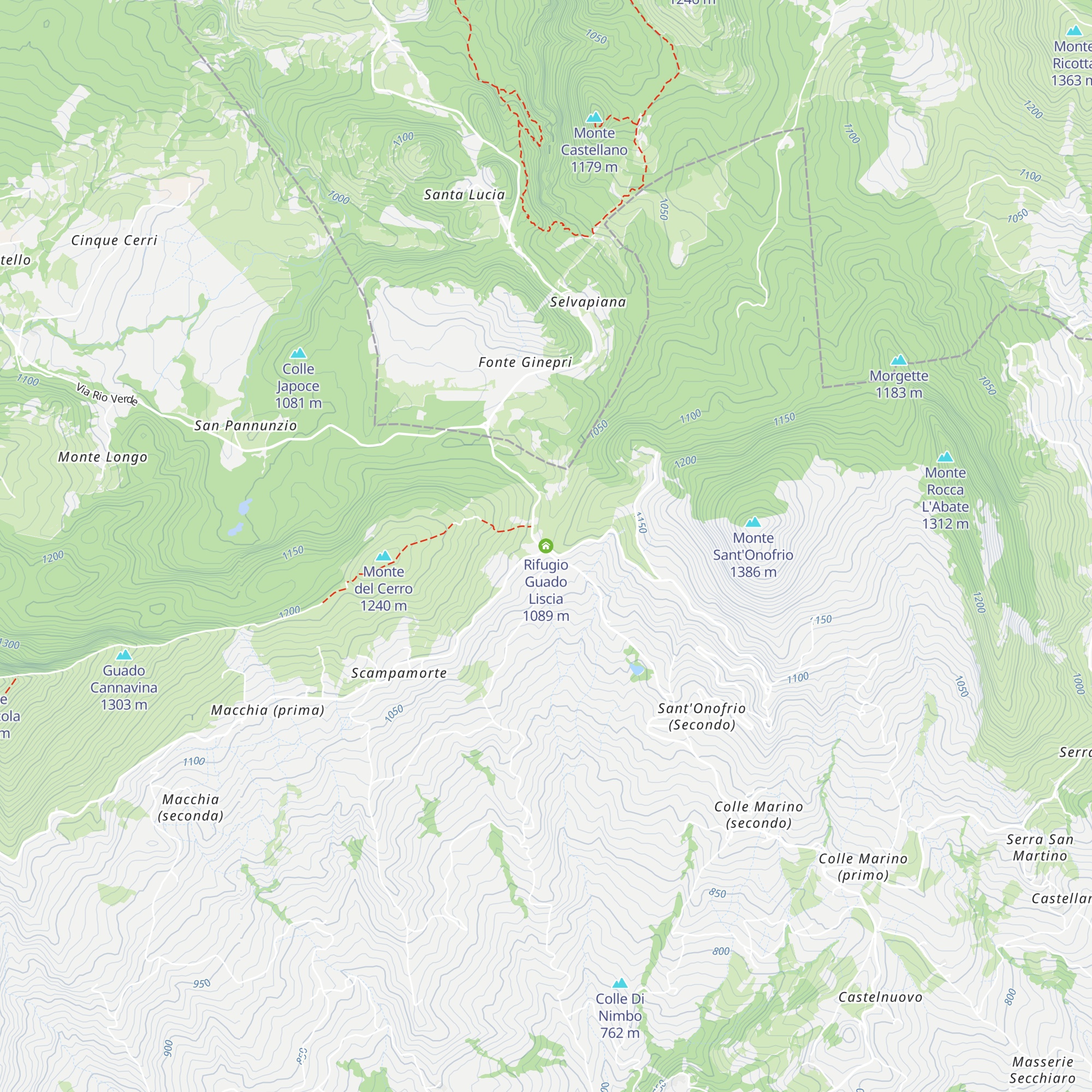 Rifugio Guado Liscia map