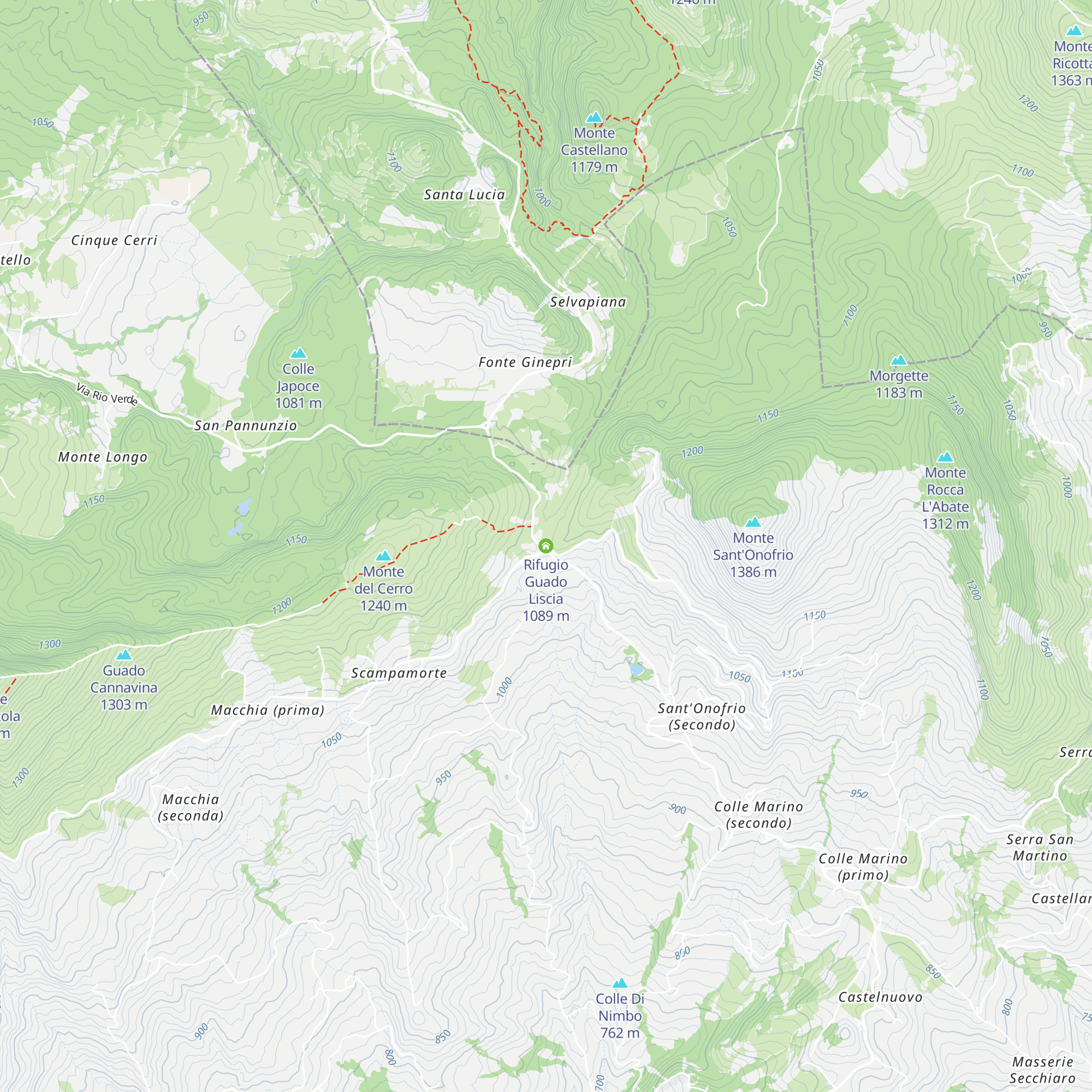 Rifugio Guado Liscia map