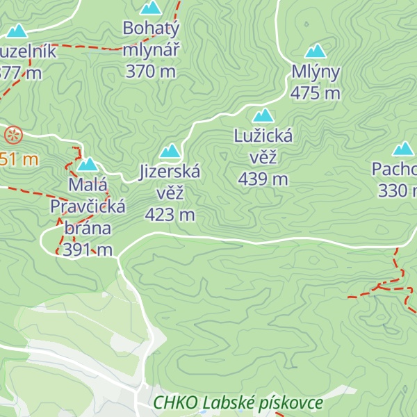 Map of Česká jehla