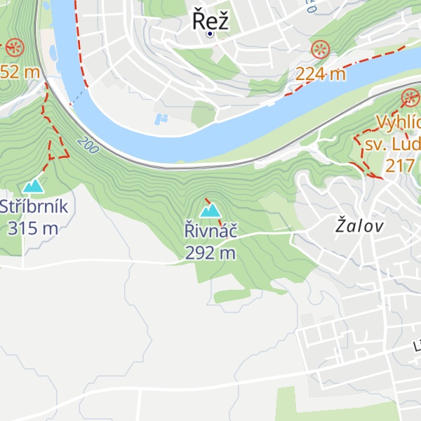 Map of Řivnáč