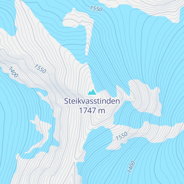 Map of Steikvasstinden