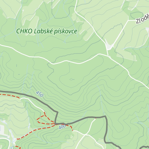 Map of Hraniční vrch