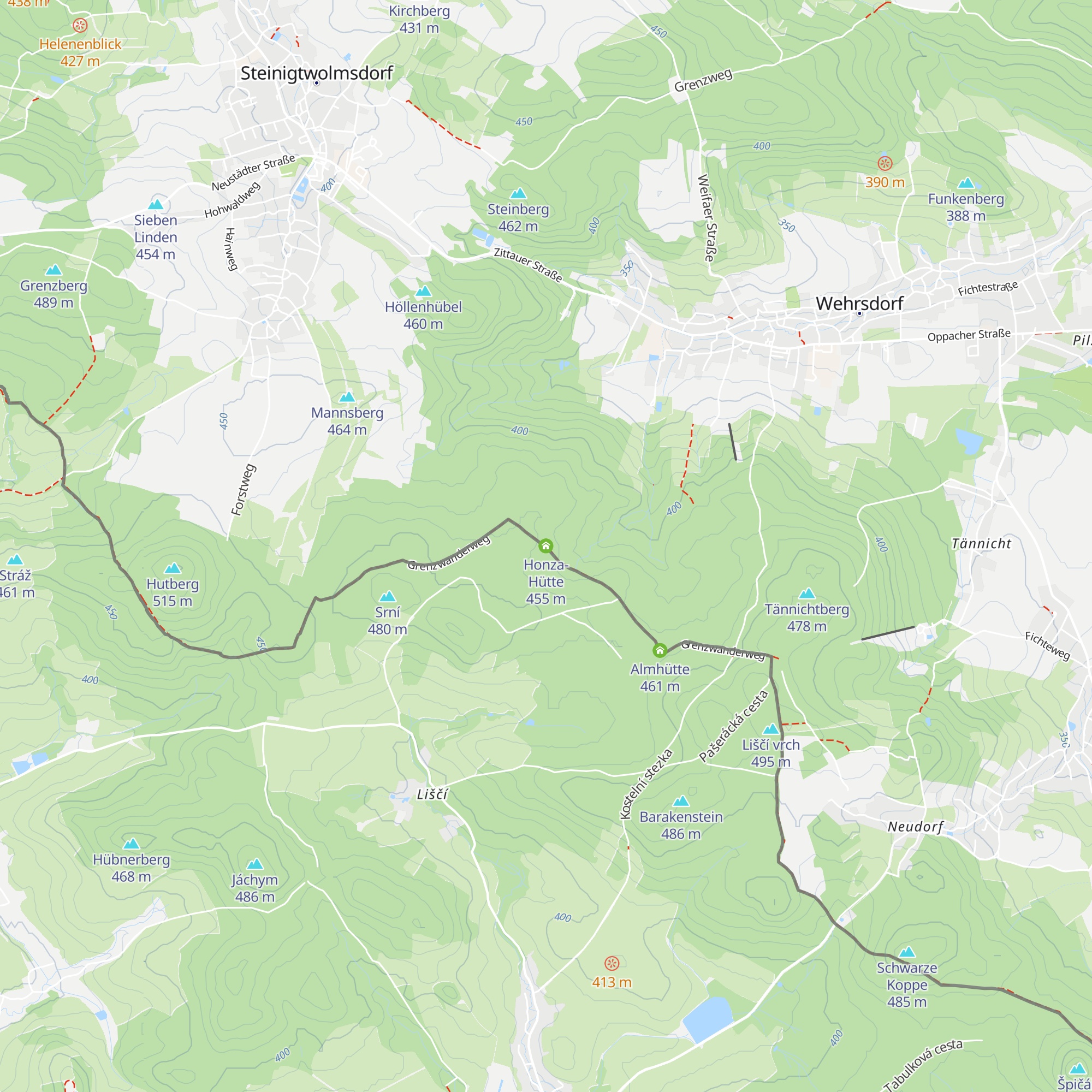 Honza-Hütte map