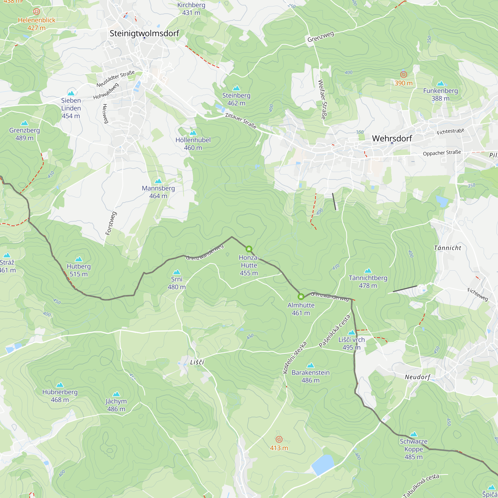 Honza-Hütte map