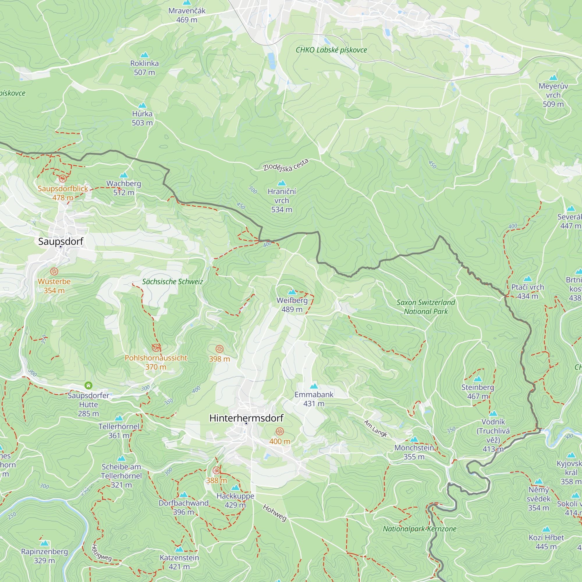 Weifberg Hütte map