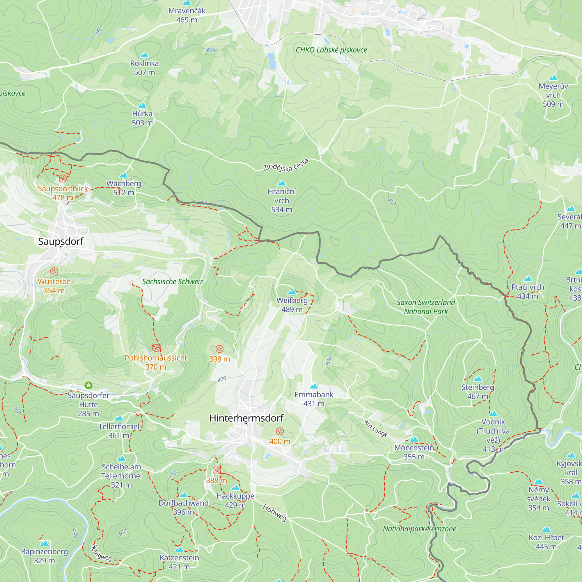 Weifberg Hütte map