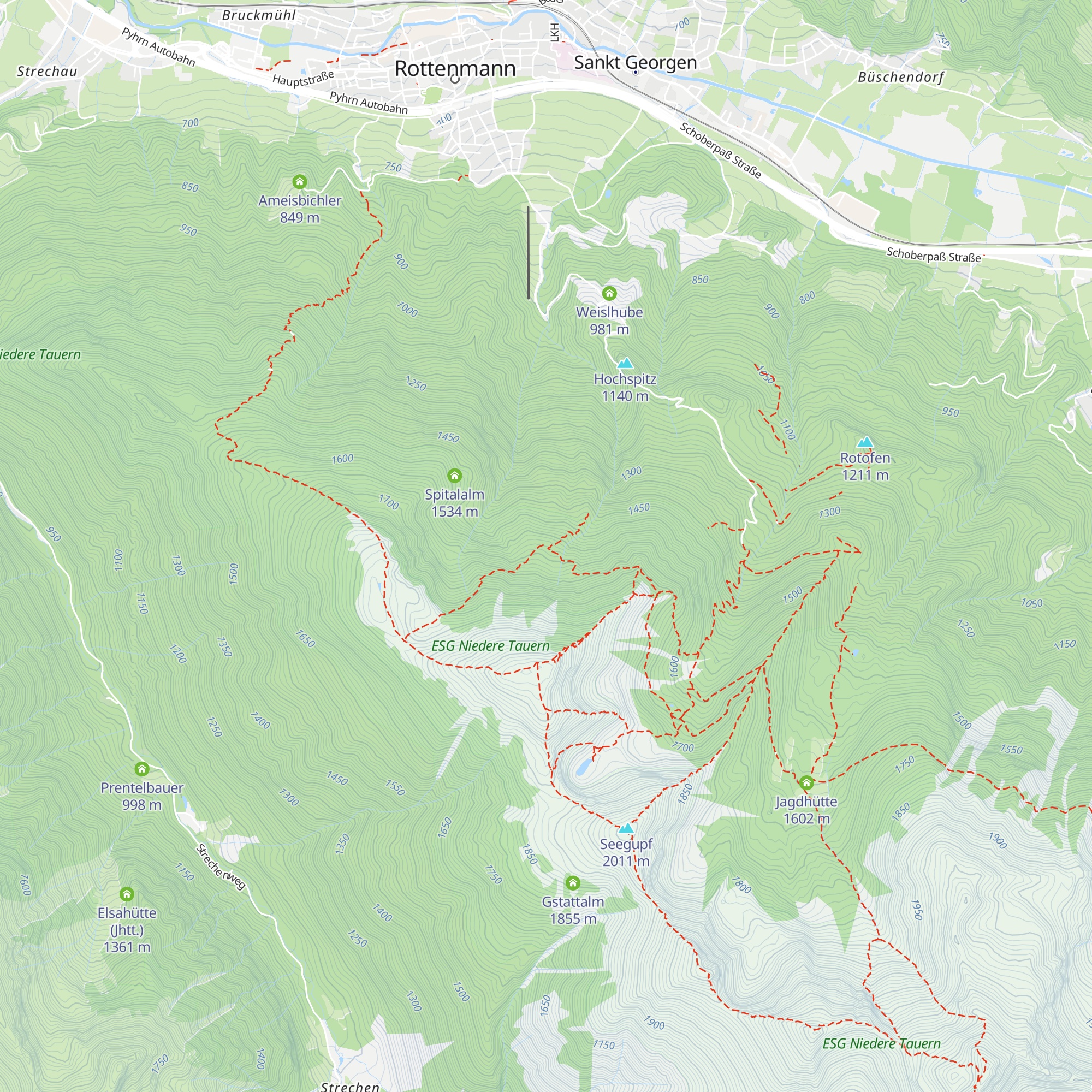 Brauneralm-Hütte map