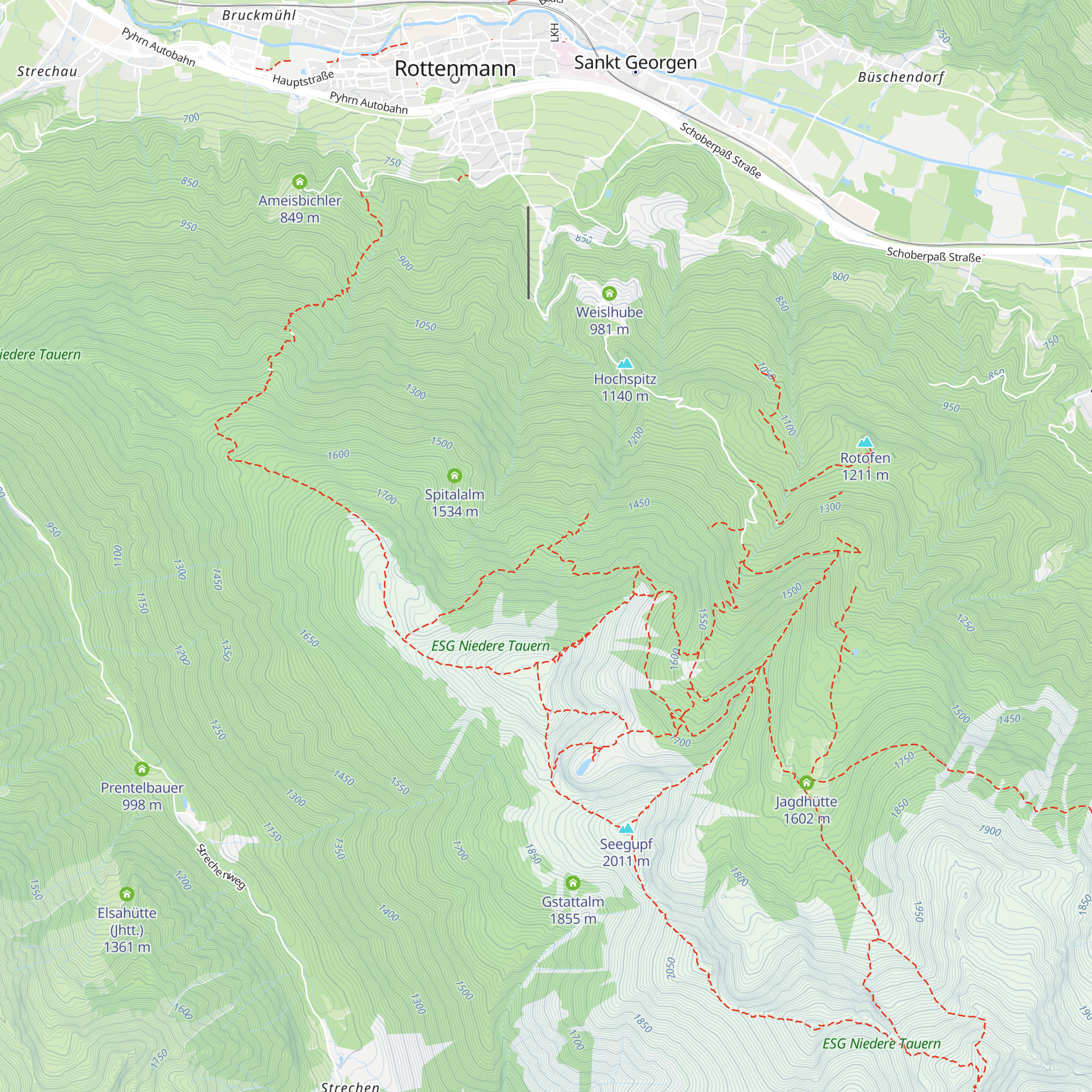 Brauneralm-Hütte map