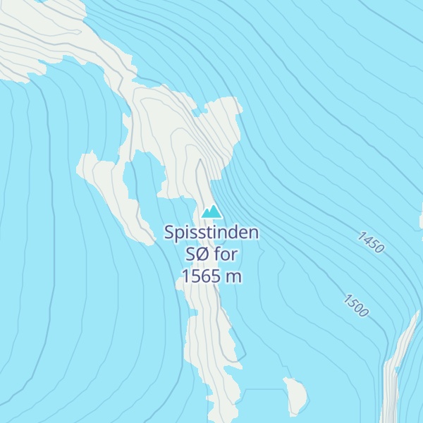 Map of Spisstinden SØ for