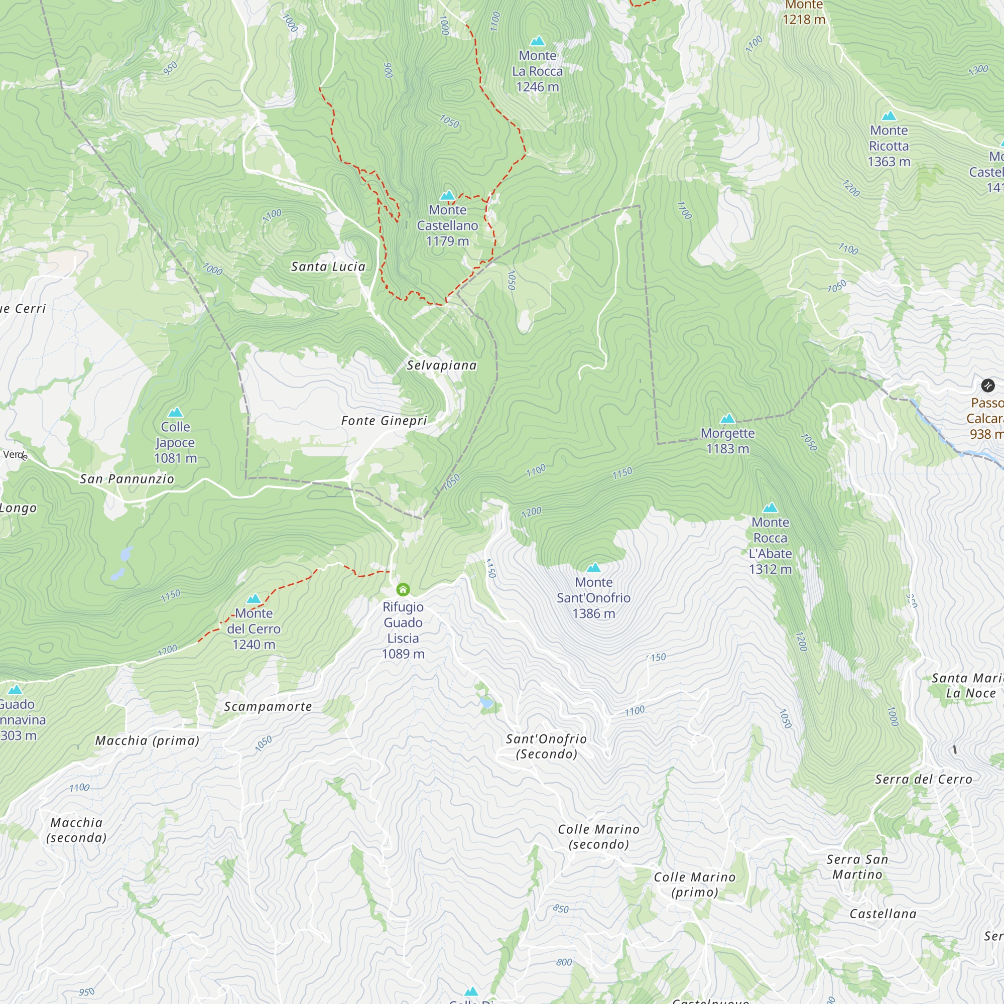Rifugio Forestale Montecastelbarone map