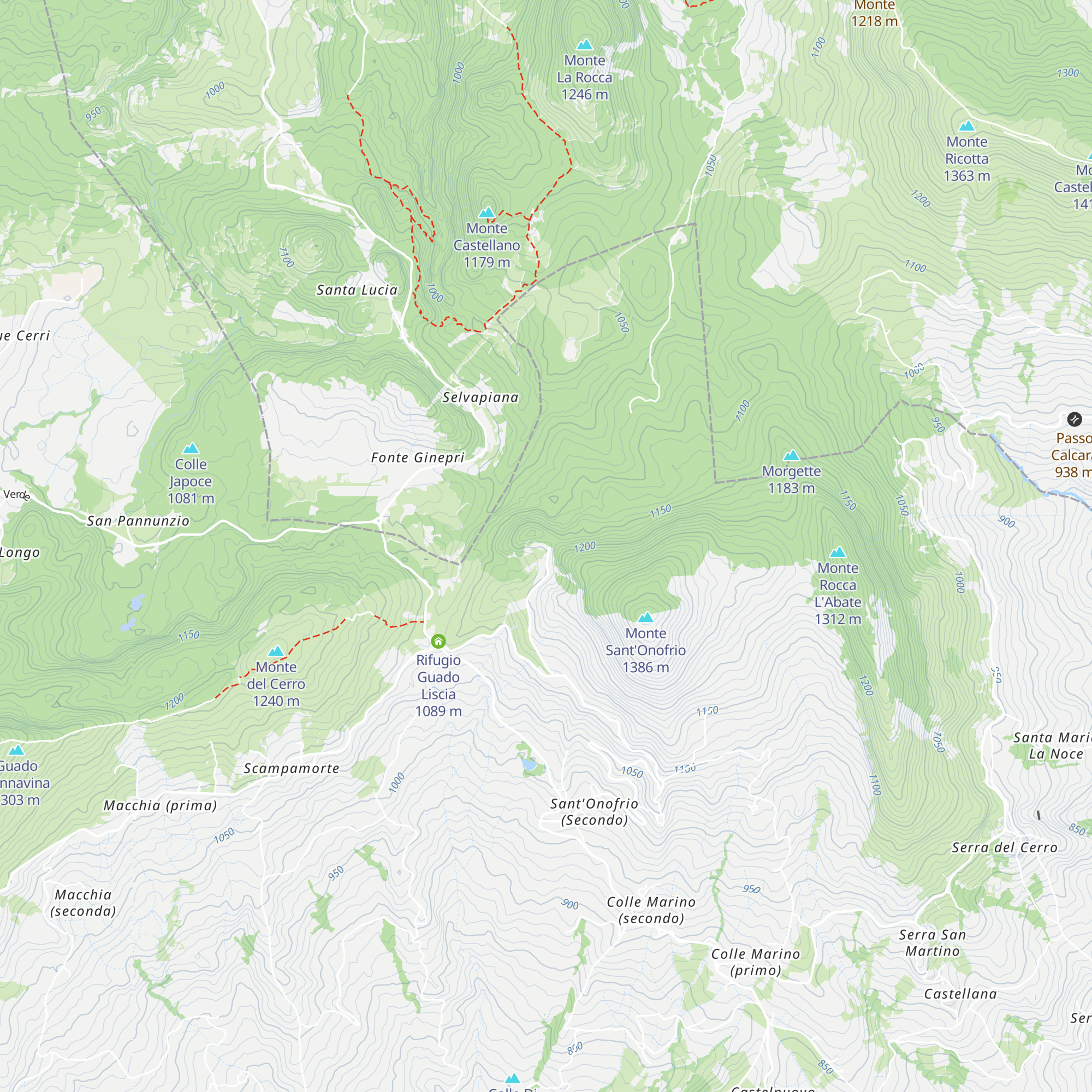 Rifugio Forestale Montecastelbarone map