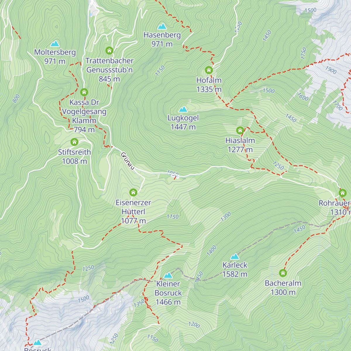 Bosruckhütte map