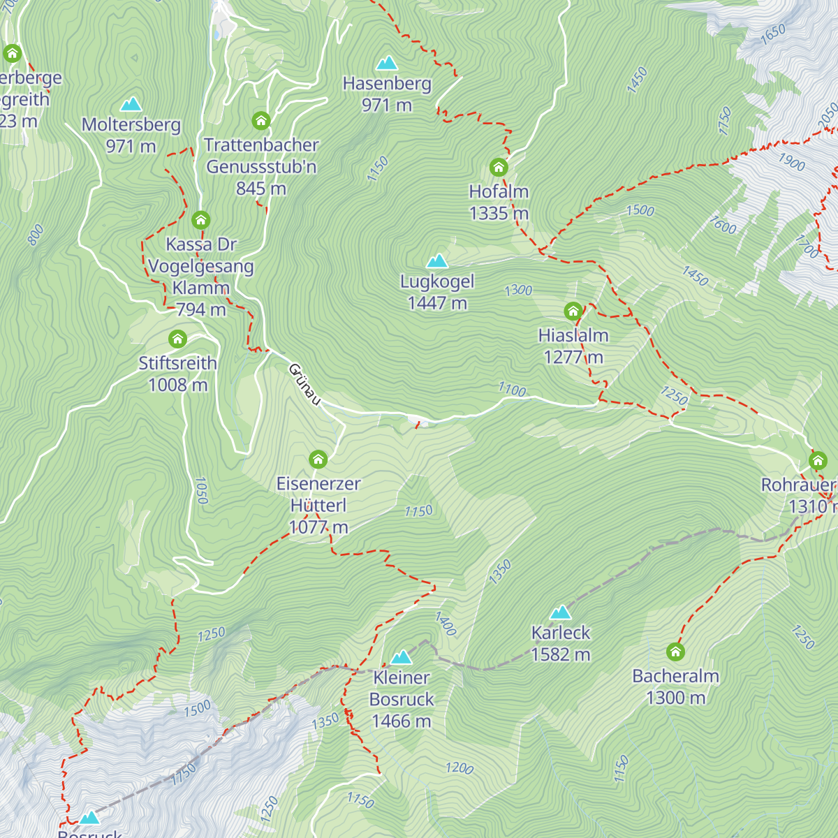 Bosruckhütte map