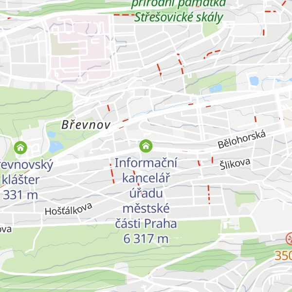 Map of Informační kancelář úřadu městské části Praha 6