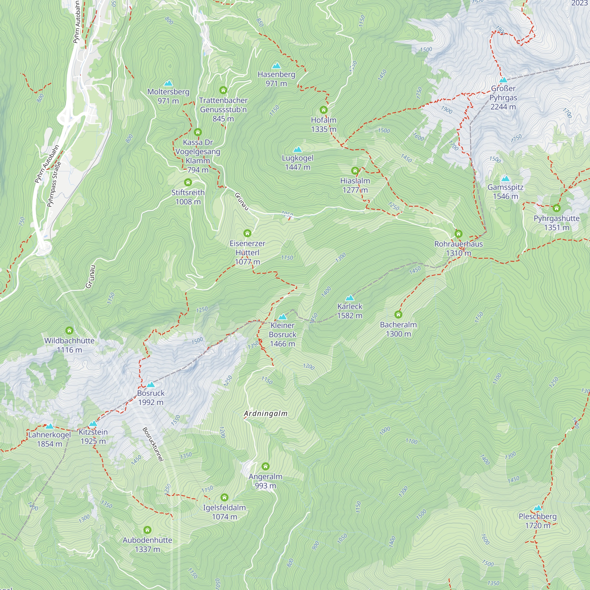 Schredlalm map