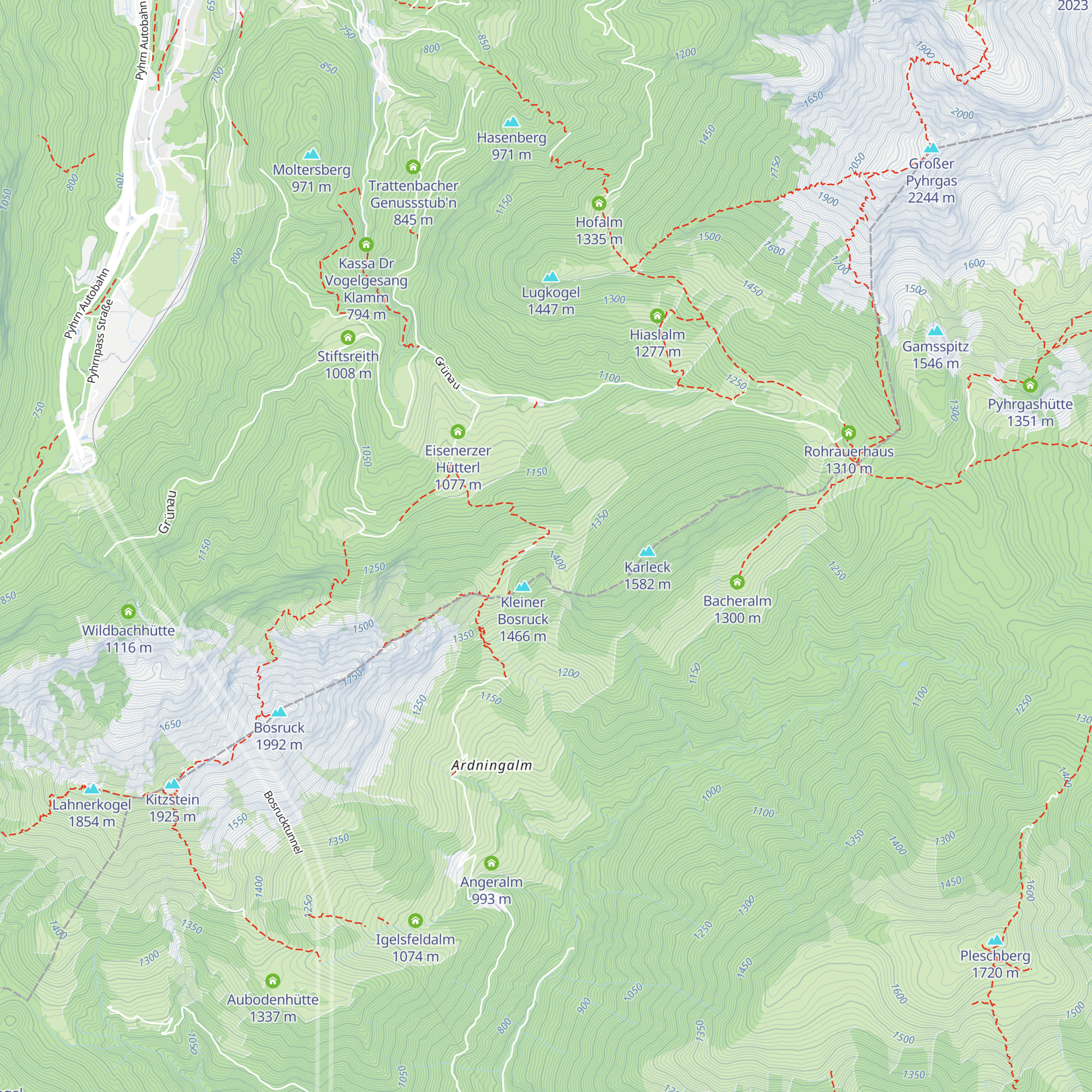 Schredlalm map