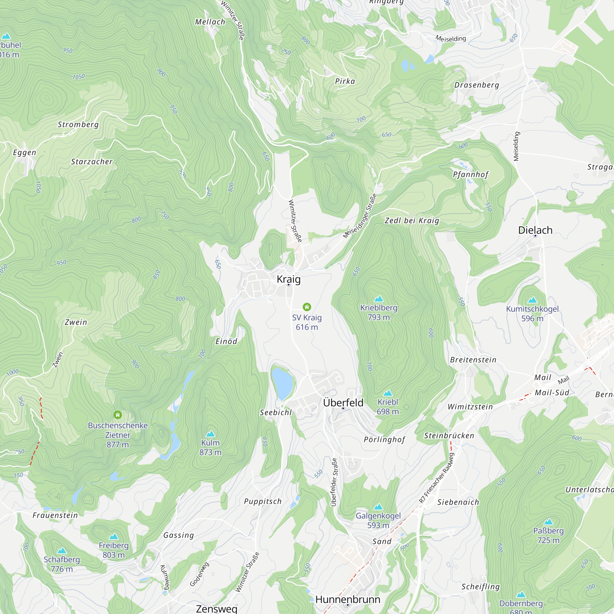 SV Kraig map
