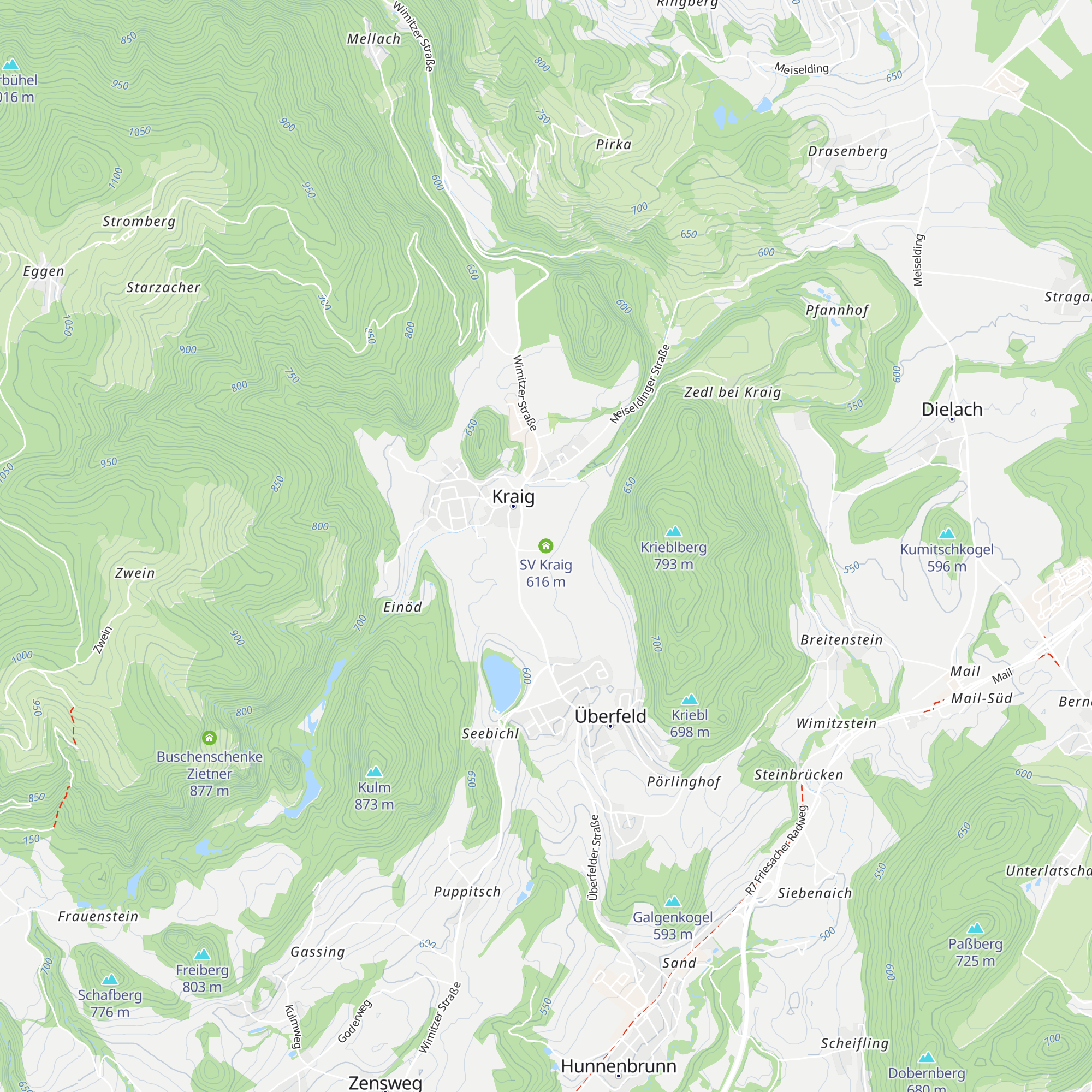 SV Kraig map