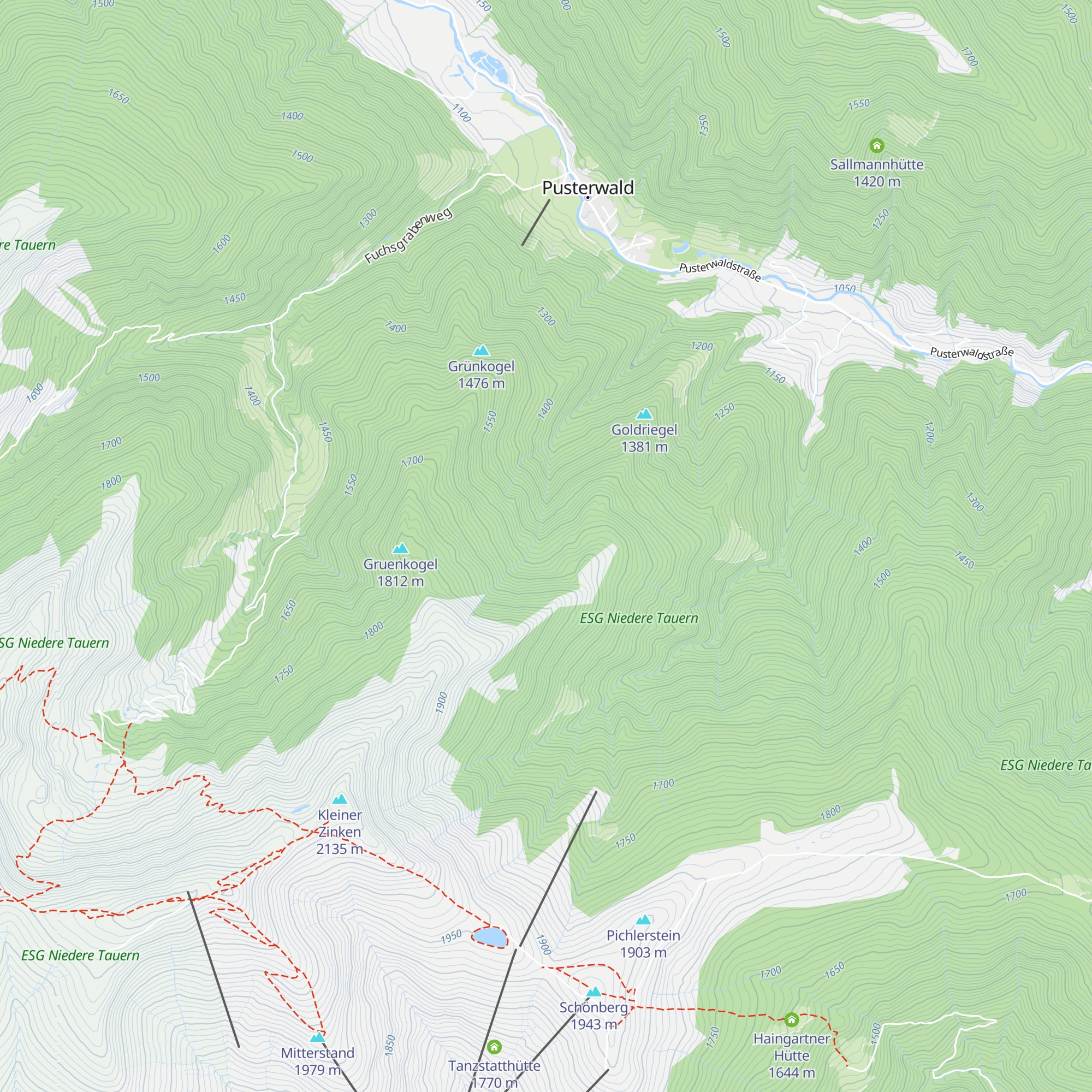 Lenschenbergeralm map