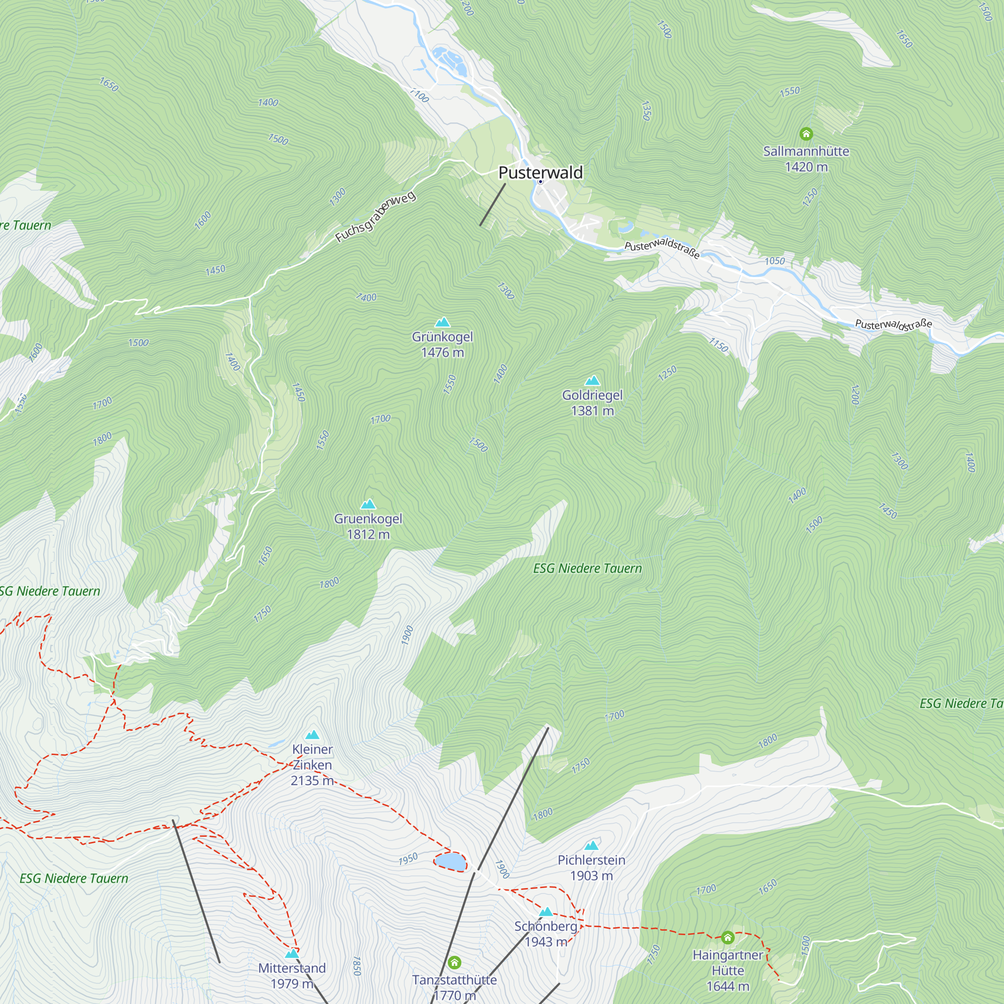 Lenschenbergeralm map