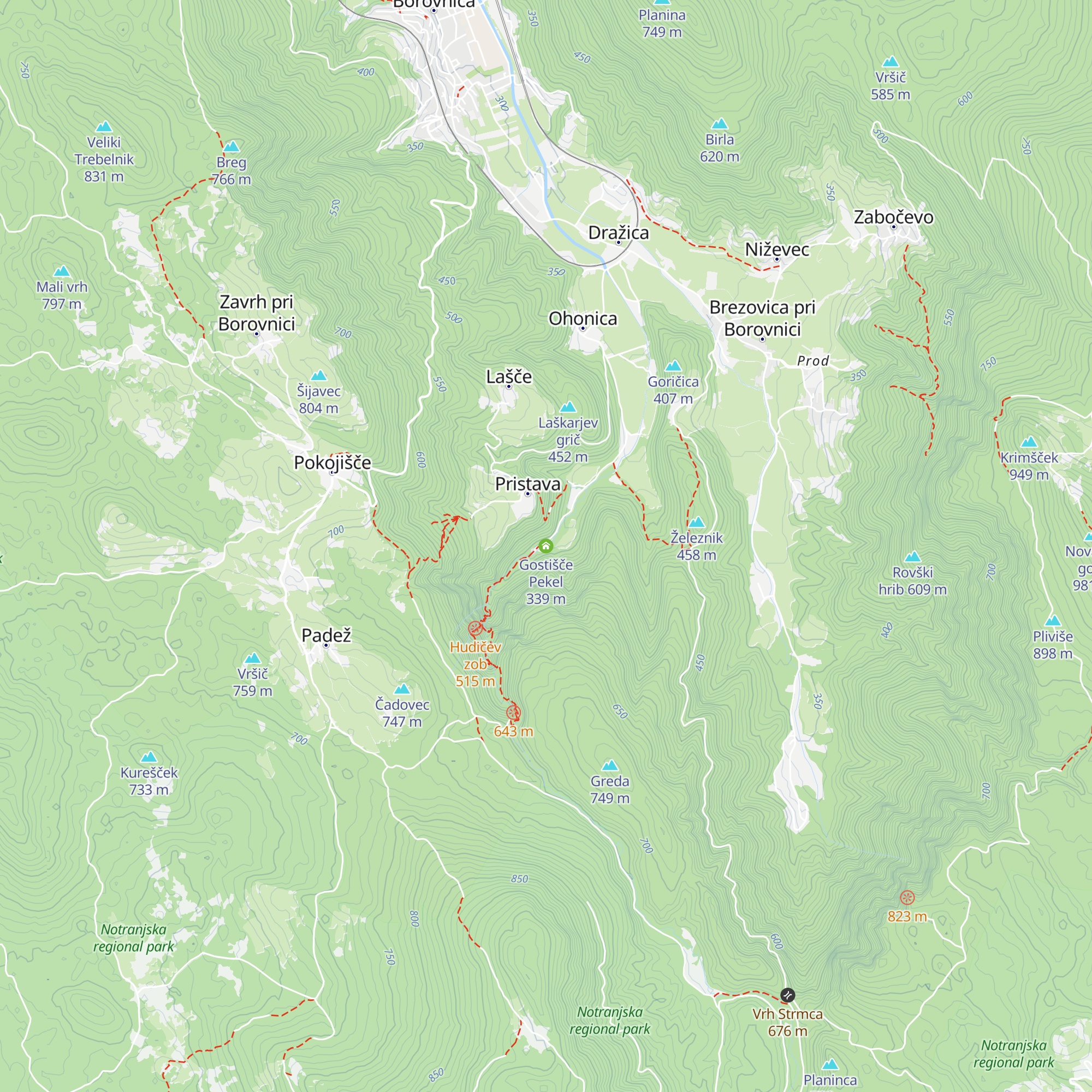 Gostišče Pekel map