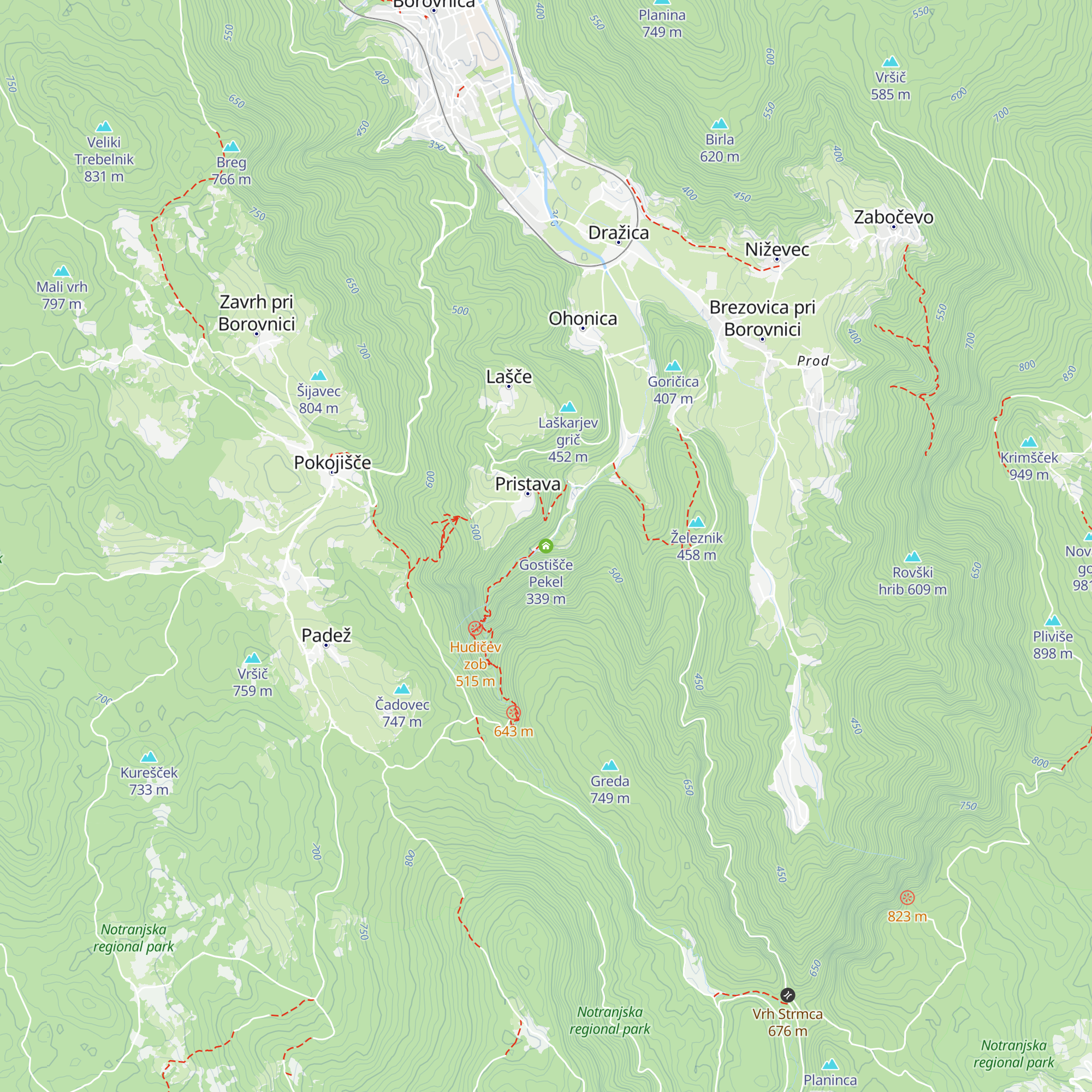Gostišče Pekel map