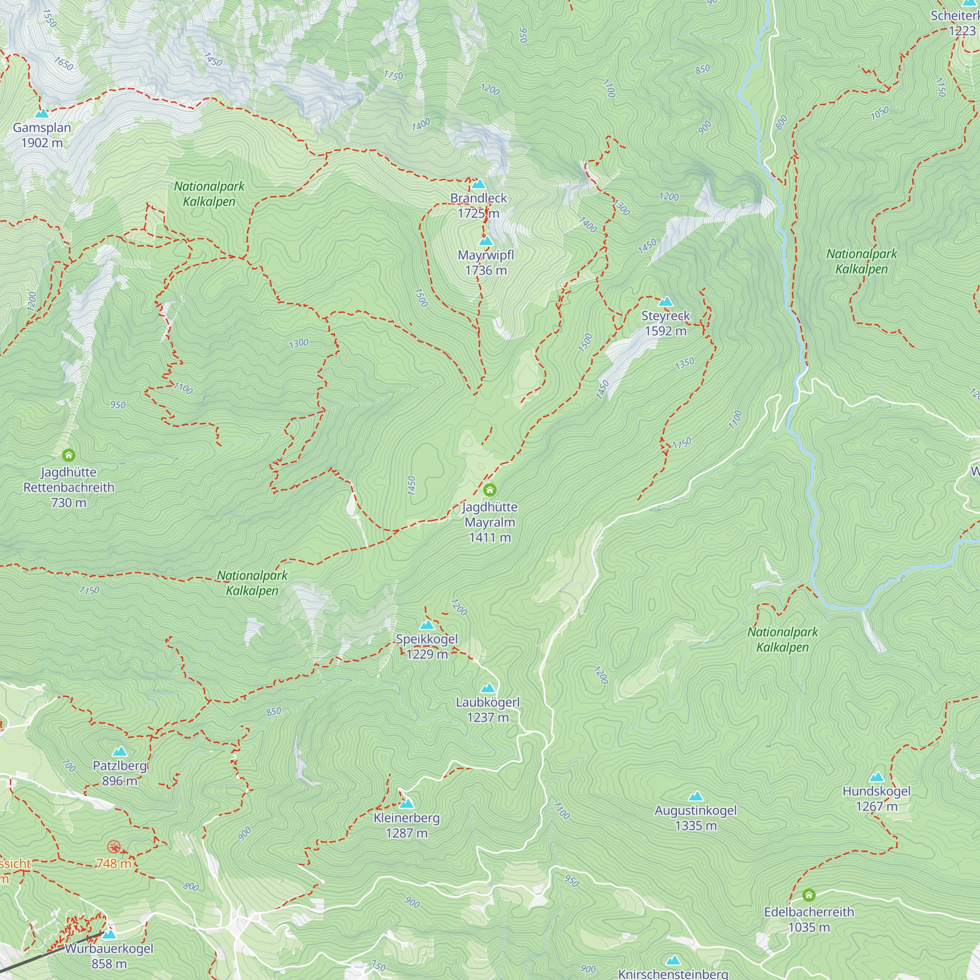 Jagdhütte Mayralm map