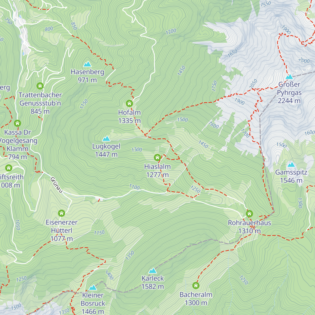 Hiaslalm map