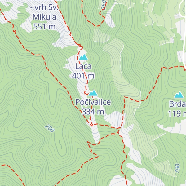 Map of Počivalice