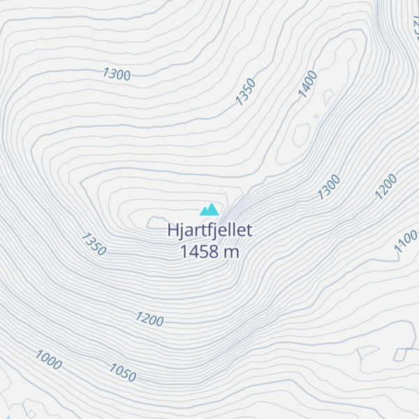 Map of Hjartfjellet