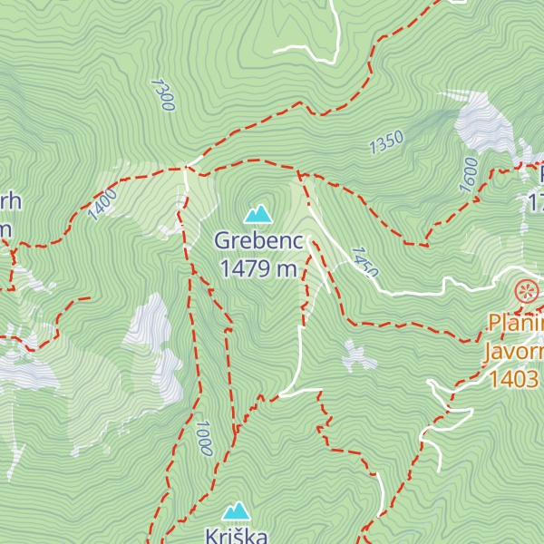 Map of Koča na Grebencu