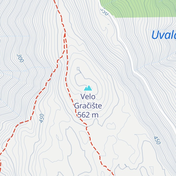 Map of Velo Gračište