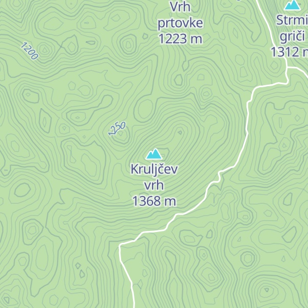 Map of Kruljčev vrh