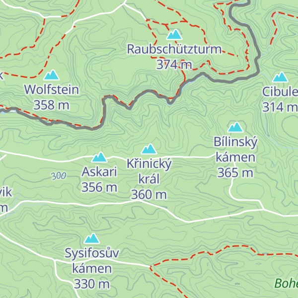 Map of Křinický král