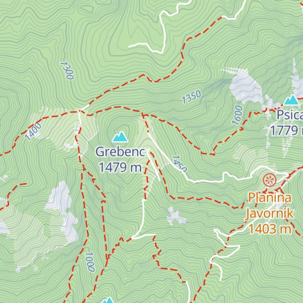 Map of Koča na Veliki Poljani