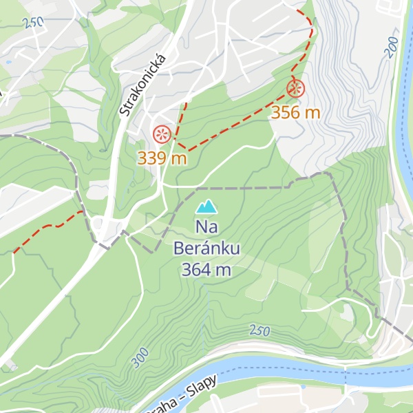 Map of Na Beránku