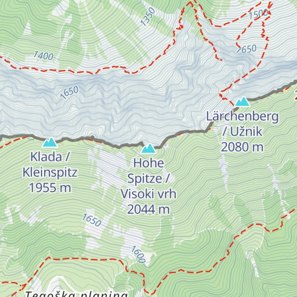 Map of Hohe Spitze / Visoki vrh